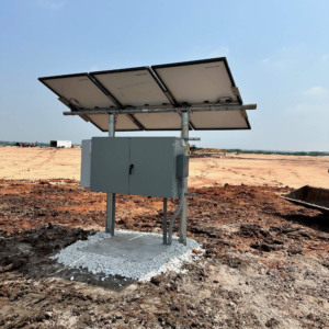 H-Frame Telecom Demarcation Cabinet w/ Solar Power Supply